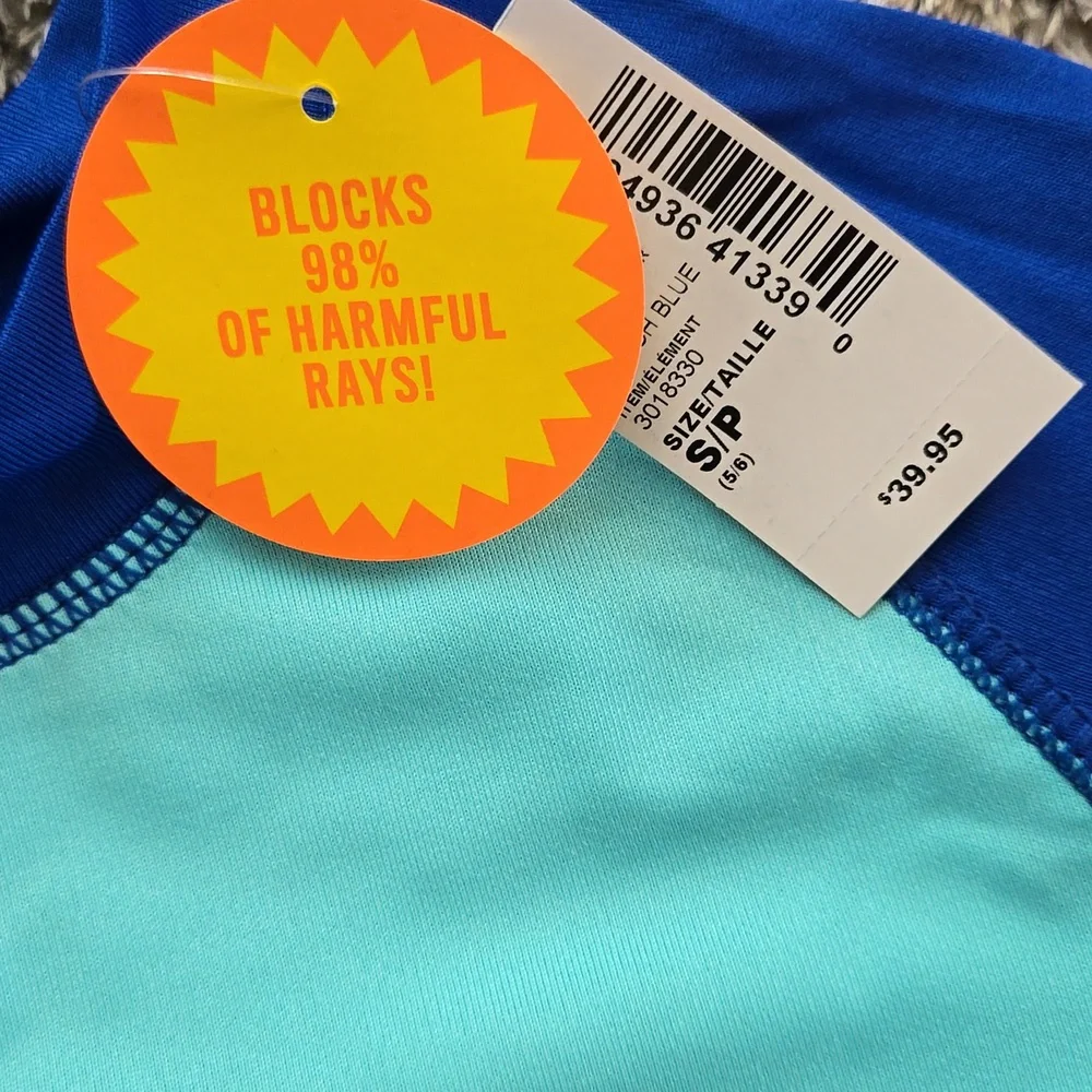 NWT The Children's Place Shark Swim Set Rashguard & Trunks